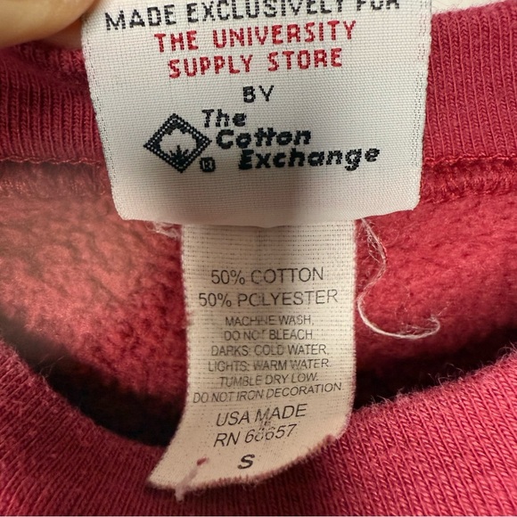 The Cotton Exchange Vintage Alabama Crimson Crew Neck Sweatshirt Size Small GUC - Picture 4 of 5